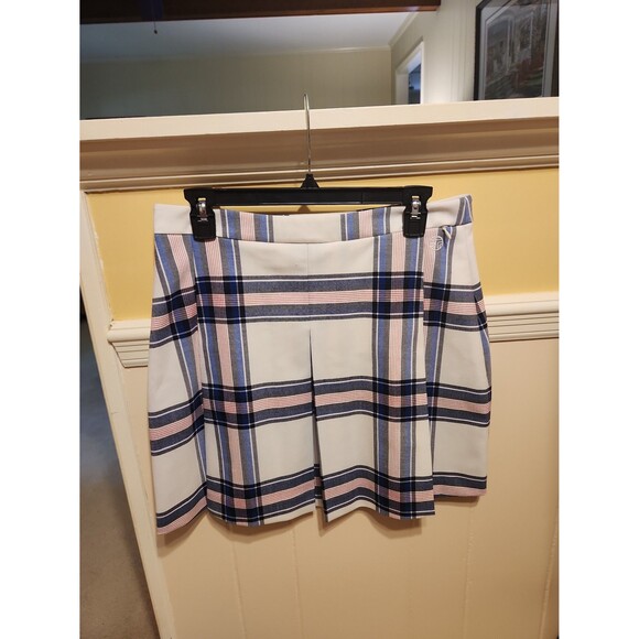 Tory Burch Tory Sport Plaid Pleated Athletic Skirt Size 8 - Picture 2 of 8